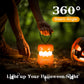 EverBrite Halloween Pumpkin Lantern, Collapsible Jack O Lantern Pumpkins with Lanyard, Halloween Party Favors for Kids (Battery Included)