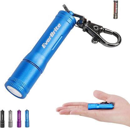 EverBrite Mini LED Keychain Flashlight, High Lumen EDC Pocket Light - Camping, Hiking, Emergency (Battery Include)