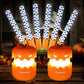 EverBrite Halloween Pumpkin Collapsible Jack O Lantern Lights with Lanyard and Bat Glow Stick Set, Indoor/Outdoor, Battery Included