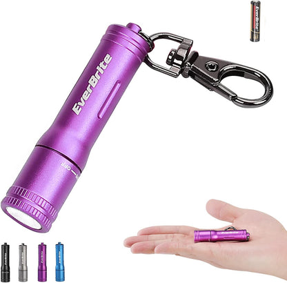 EverBrite Mini LED Keychain Flashlight, High Lumen EDC Pocket Light - Camping, Hiking, Emergency (Battery Include)