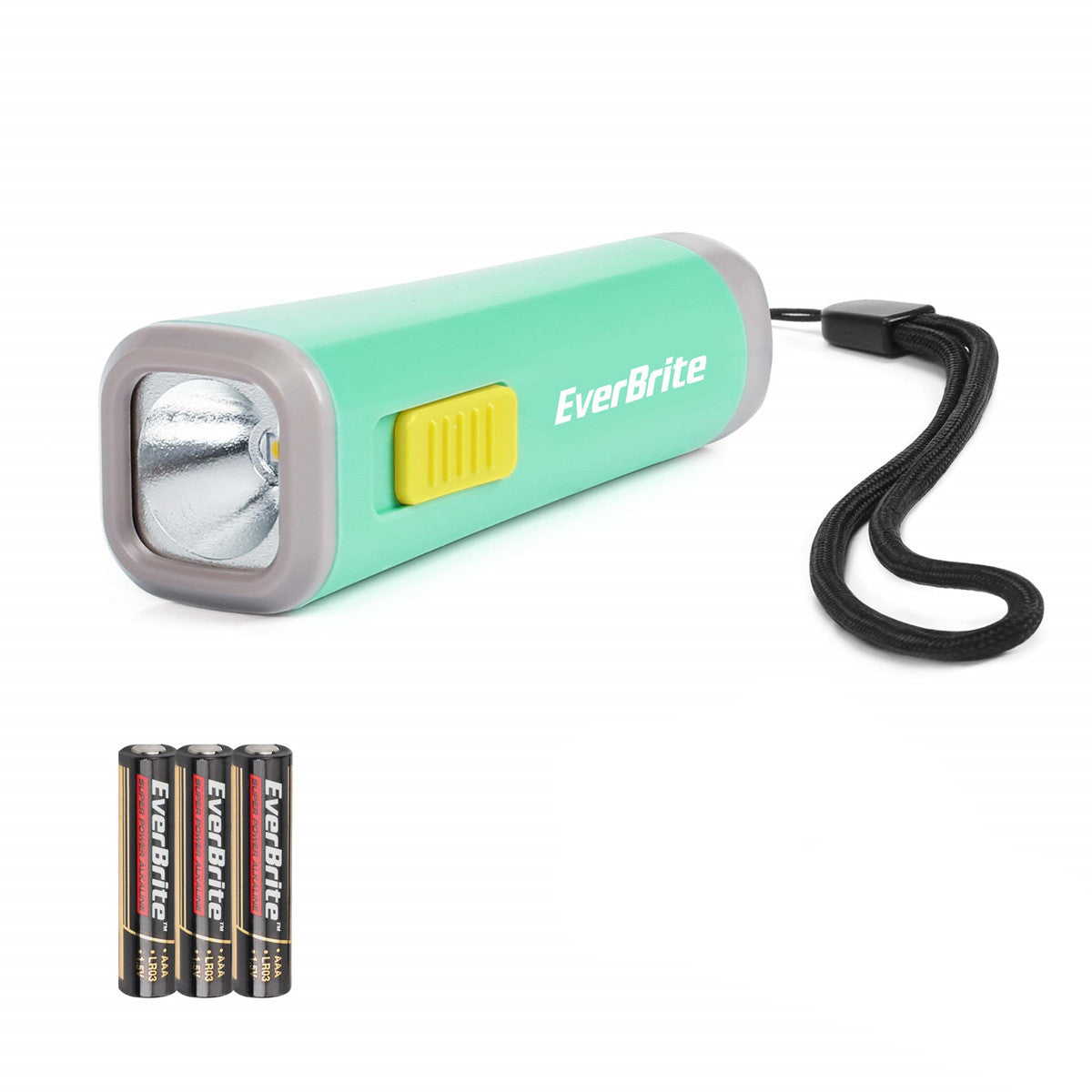 EverBrite Linterna para niños, mini linterna LED, uso de antorcha de  plástico para emergencias, camping, al aire libre con cordón 3AAA batería